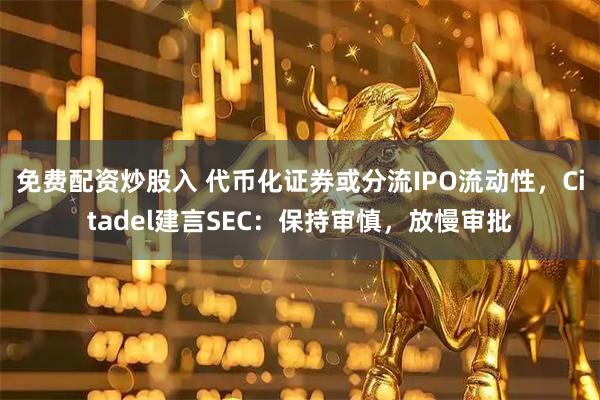 免费配资炒股入 代币化证券或分流IPO流动性，Citadel建言SEC：保持审慎，放慢审批